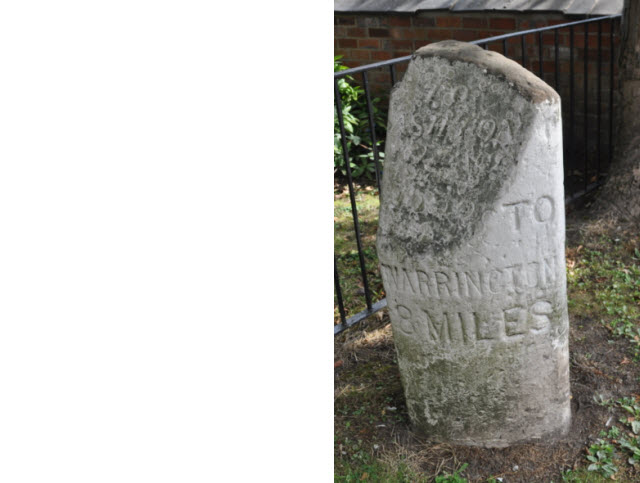 Milestone in front of War Memorial